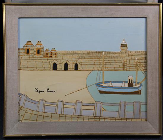 § Bryan Pearce (1929-2007) Fishing boat in harbour, 16 x 20in.